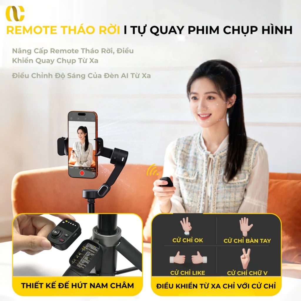 Gimbal SMART X3 cao cấp, Gimbal chống rung cho điện thoại hỗ trợ quay phim, chụp ảnh chuyên nghiệp | BigBuy360 - bigbuy360.vn