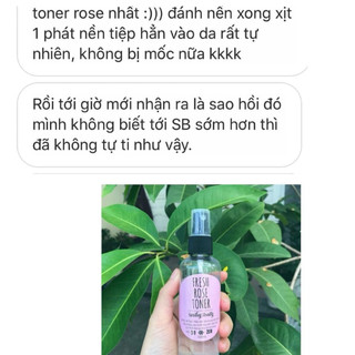 Toner hoa hồng tươi dưỡng da