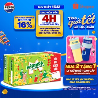   SALE 15.12  Thùng Nước Ngọt Giải Khát Có Gaz Mirinda Soda Kem  320ml lon  