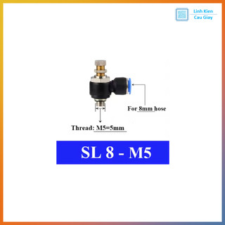 Van tiết lưu khí nén ống phi 8 (SL8)