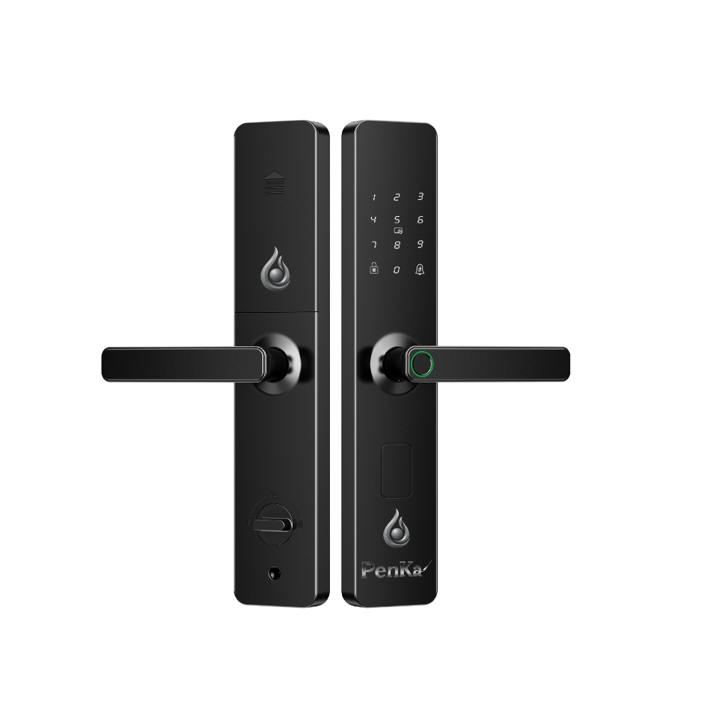PenKaLock Base 001T - Khóa Vân Tay 4IN1 [BẢO HÀNH 5 NĂM] - Mở App, Mã Số, Thẻ Từ - Cho Cửa Gỗ/Nhựa
