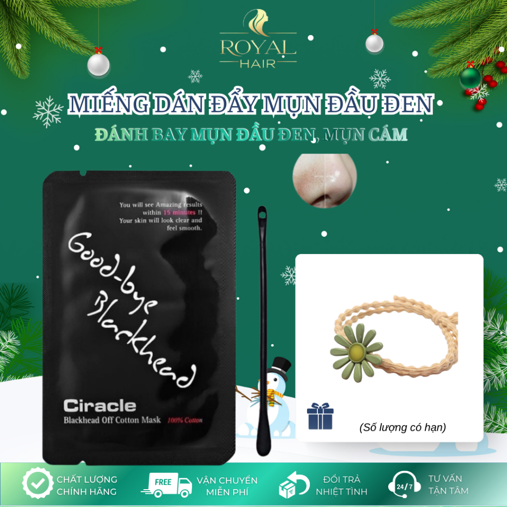 Miếng dán mụn đầu đen Goodbye Blackhead Ciracle, Miếng dán đẩy mụn đầu đen Goodbye Blackhead Ciracle