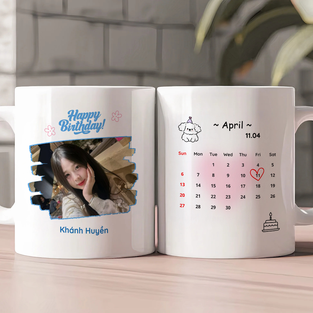 [QUÀ TẶNG SINH NHẬT] Cốc - Ly sứ in hình theo yêu cầu làm quà tặng ý nghĩa cho người yêu, bạn bè dịp sinh nhật