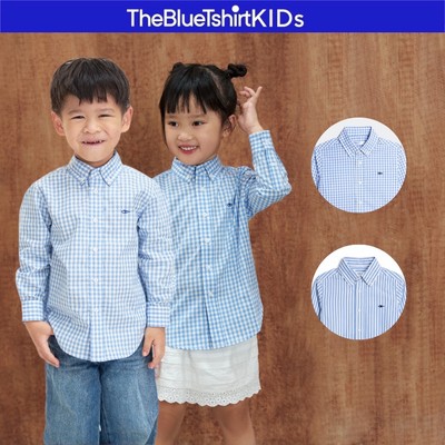 TheBlueTshirtKids - Áo sơ mi cho bé kẻ sọc tay dài cotton - BlueKid Classic Shirt