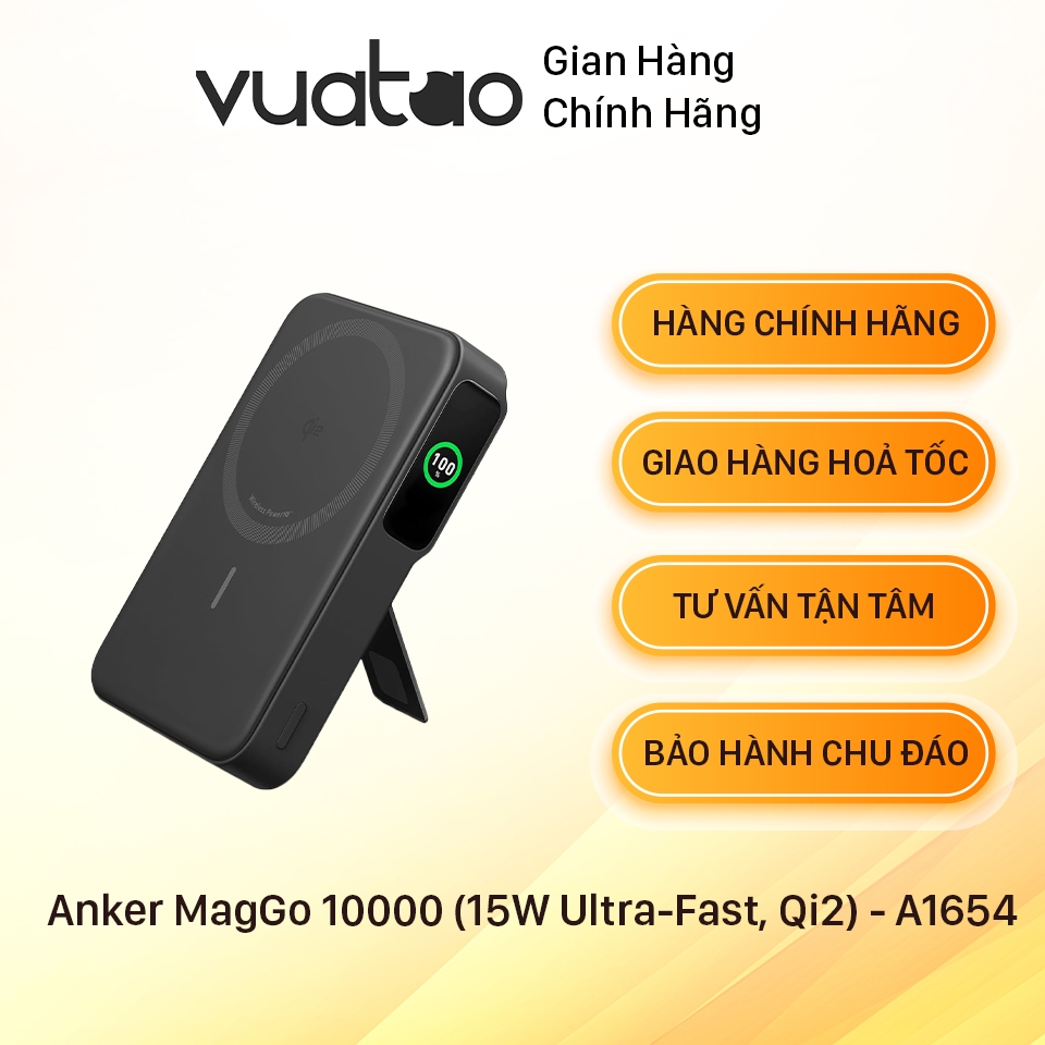 [HOẢ TỐC] Anker MagGo 10K (15W Ultra-Fast, Qi2) - A1654