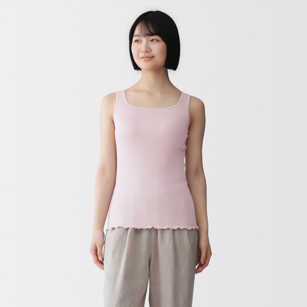 MUJI Áo Ba Lỗ Vải Lyocell Gân