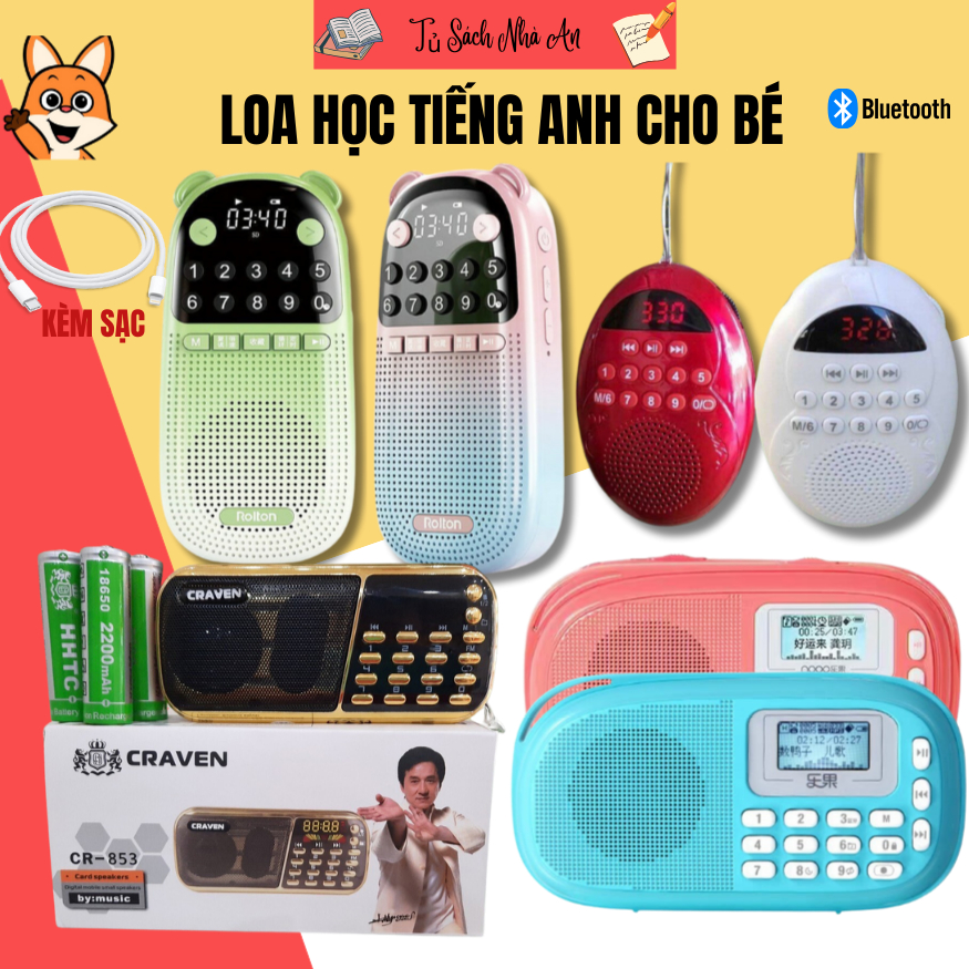 Loa nghe nhạc cho bé – Loa Craven, Loa Q15, Loa giọt nước, Loa E300 – không kèm thẻ nhớ