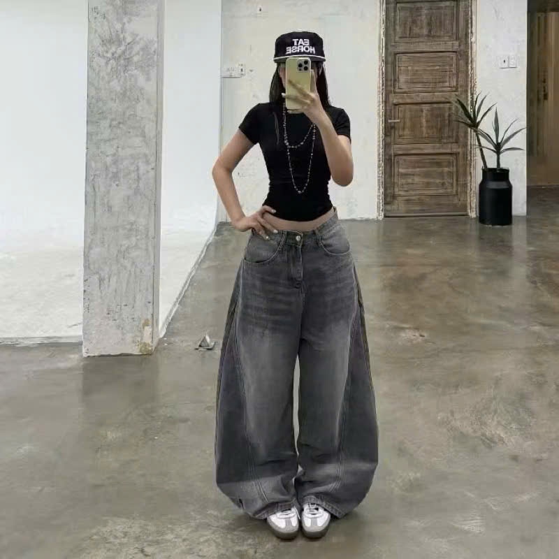 Quần Dài Jeans Ống Bí Thời Trang Nam Nữ Phong Cách StreetWear, Quần Jean Ống Cong Form Rộng | BigBuy360 - bigbuy360.vn