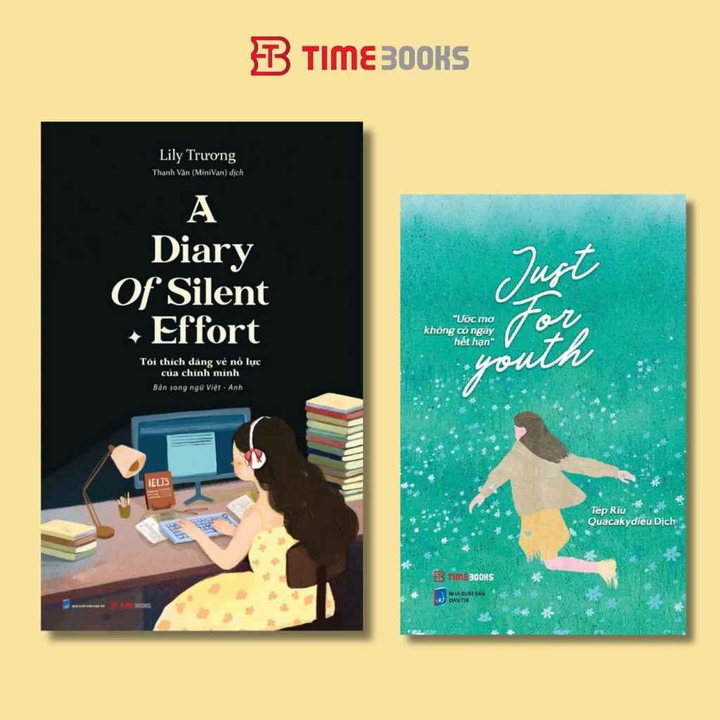 Combo 2 quyển sách song ngữ A Diary Of Silent Effort + Just For Youth - Wonders