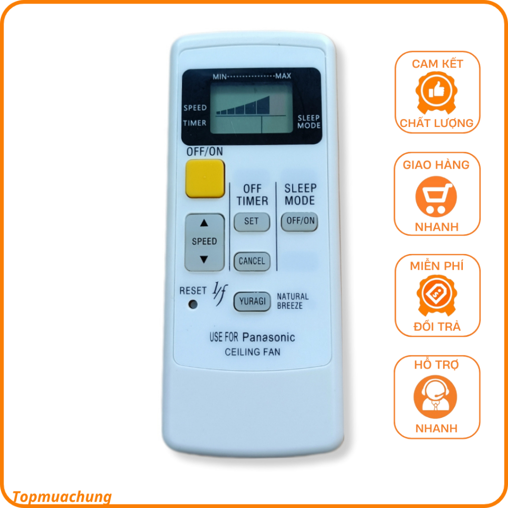 [Mã ELHA22 giảm 5% đơn 300K] Điều khiển / Remote quạt trần .Panasonic 5 cánh