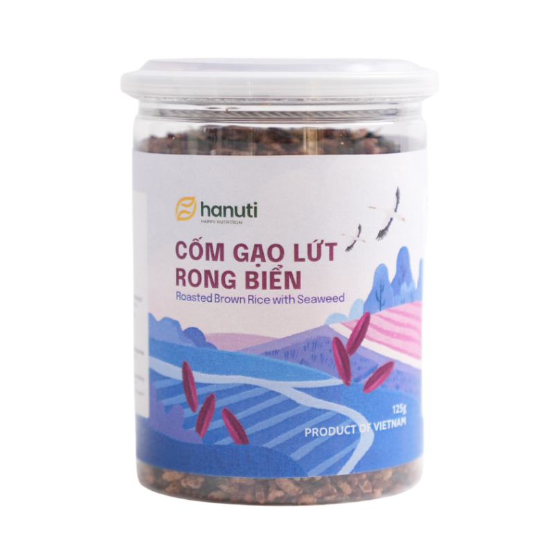 Cốm rong biển gạo lứt Hanuti - Cho bé 12m+