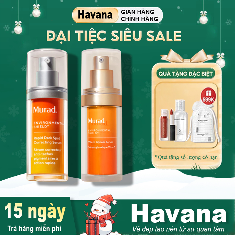 Tinh Chất Murad Rapid Dark Spot Correcting/ Murad Vita-C Glycolic Brightening 30ml