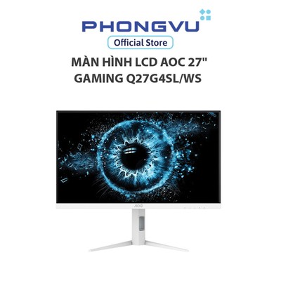 Màn hình LCD AOC 27" Gaming Q27G4SL/WS (2560x1440/ Fast IPS/ 320Hz/ 0.3ms-1ms/ Adaptive Sync) Trắng - Bảo hành 36 tháng