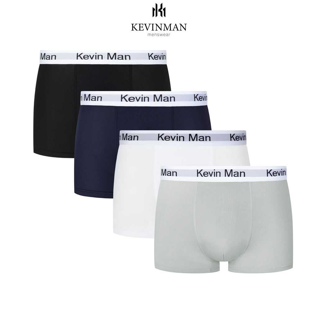 Combo 4 quần lót nam Kelvin Man thun lạnh hàng cao cấp, quần lót nam boxer đẹp thoáng mát -  Mẫu Kel