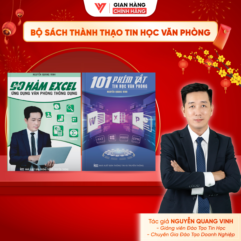 Bộ Sách Thành Thạo 90 hàm Excel Và 101 Phím Tắt Trong Tin Học ĐÀO TẠO TIN HỌC Kèm Video Bài Giảng Và