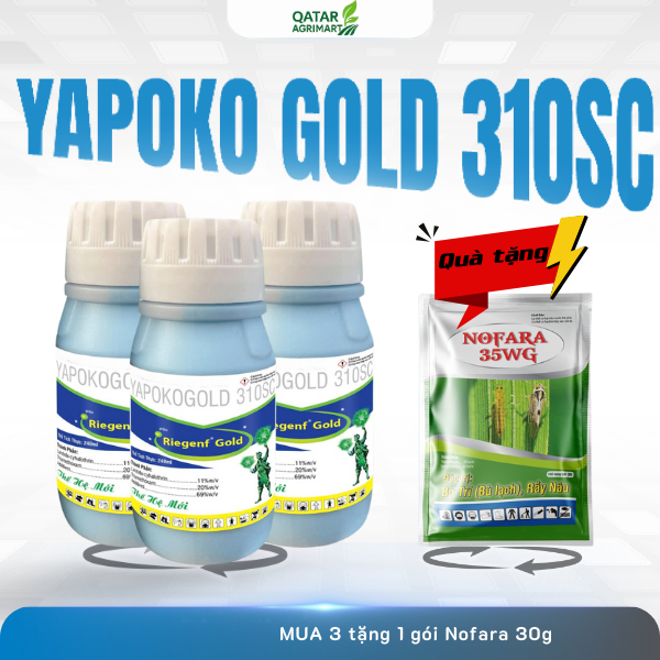 Combo 3 chai Chế phẩm côn trùng Yapoko gold 310sc tặng 1 gói nofara 30g