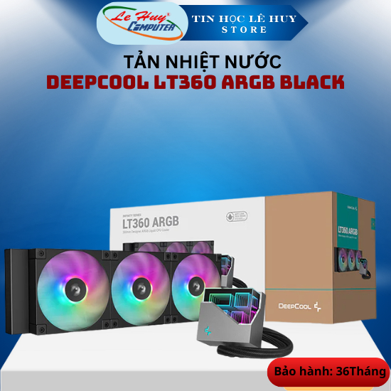 Tản Nhiệt Nước DEEPCOOL LT360 ARGB BLACK - Hàng Chính Hãng