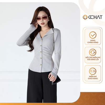 Áo Thun 𝐂𝐂𝐇𝐀𝐓 Dáng Ôm Ly Eo Sandy Chất Liệu Mềm Mại Cao Cấp 15TDC2003OT