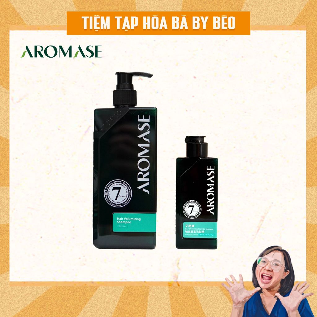 Dầu gội làm phồng tóc, ngăn rụng và giúp mọc tóc AROMASE Hair Volumizing Shampoo