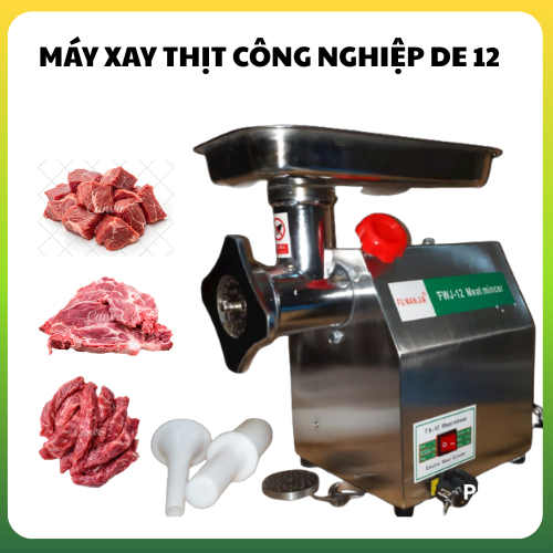 Máy Xay Thịt Đa Năng DE12 800W   Máy Đùn Thịt Inox  Xay Thịt, Cá  Bảo Hành 12 Tháng