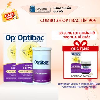  COMBO 2 HỘP Optibac Tím 90 Viên - Men Vi Sinh Bổ Sung Lợi Khuẩn Chăm Sóc Vùng Kín DrCung Healthcare 