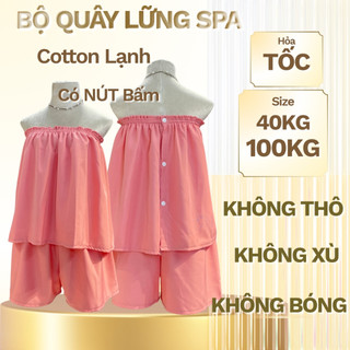  Bộ ÁO QUÂY LỮNG SPA BẢO DUY - bộ quây massage- Cotton cao cấp CÓ CÚC LƯNG -CHỐNG NHĂN - KHÔNG BÓNG 