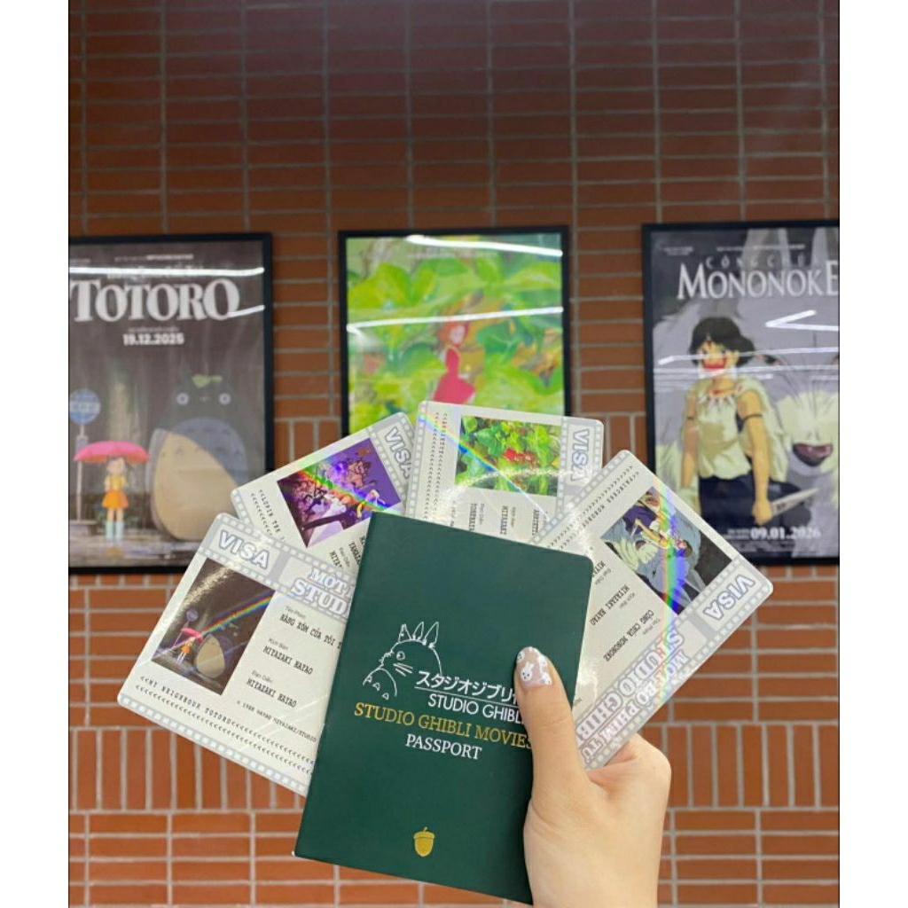 [CGV + GHIBLI STUDIO] NEW Passport & Visa GIÓ VẪN THỔI VISA TOTORO VISA ARRIETTY VISA MONONOKE  POST