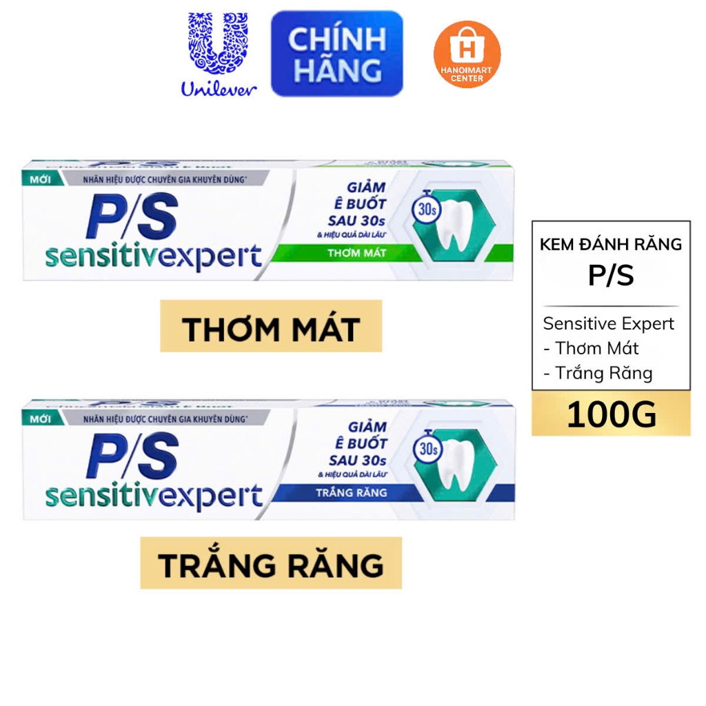 Kem Đánh Răng PS Sensitive Expert Chuyên Gia giảm ê buốt , trắng răng thơm mát - Tuýp 100G