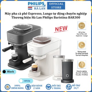 Máy pha cà phê và đánh sữa tạo bọt Espresso, Lungo chuyên nghiệp thương hiệu Philips Baristina BAR300 1418W - BH 2 NĂM