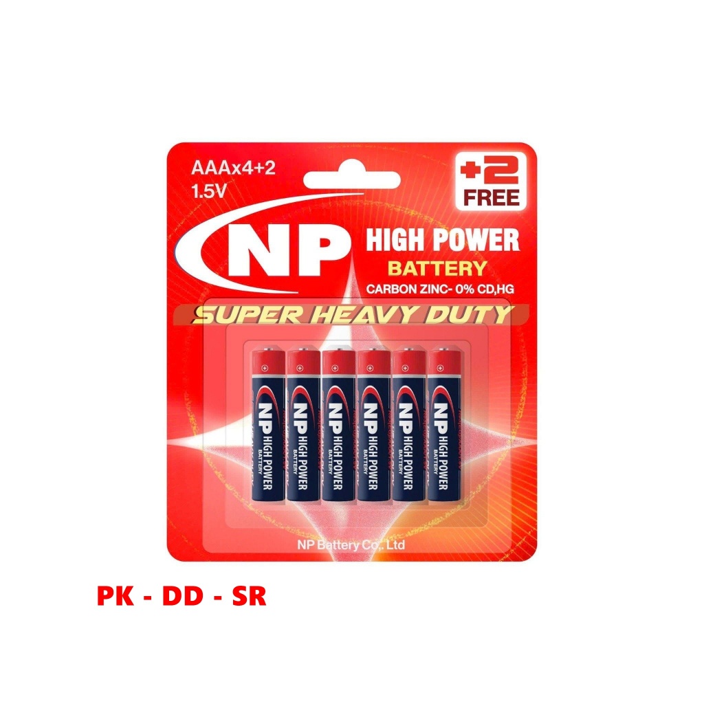 Pin Carbon - Pin Tiểu NP AA / AAA 1.5V Chính Hãng – Phân Loại 6 Viên / 12 Viên / 4 Viên AA + 4 Viên 