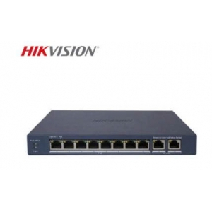SWITCH POE HIK DS-3E1310P-EI/M 8 x 10/100Mbps PoE port, 2 × Gigabit RJ45 port,Vỏ kim loại tản nhiệt 