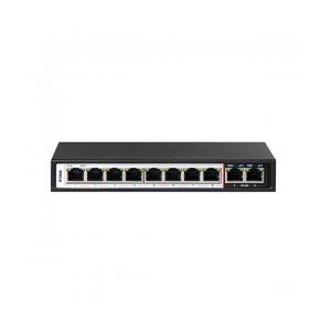 Switch DLINK DGS-F1010P-E Chính hãng (8 Port PoE Gigabit + 2 Port Uplink Gigabit, Vỏ sắt)