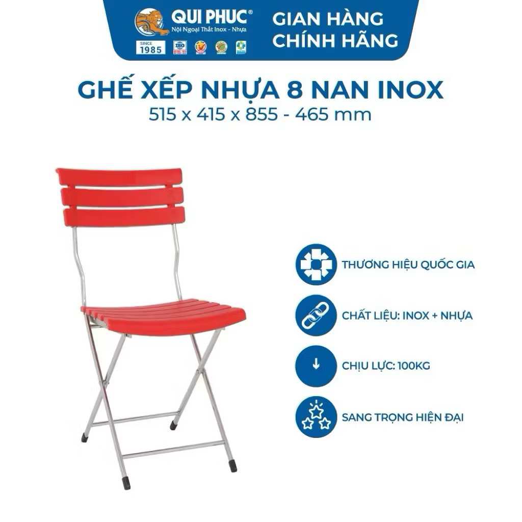 Ghế xếp cafe 8 nan inox , ghế xếp nhựa 8 nan gấp gọn , ghế xếp cafe