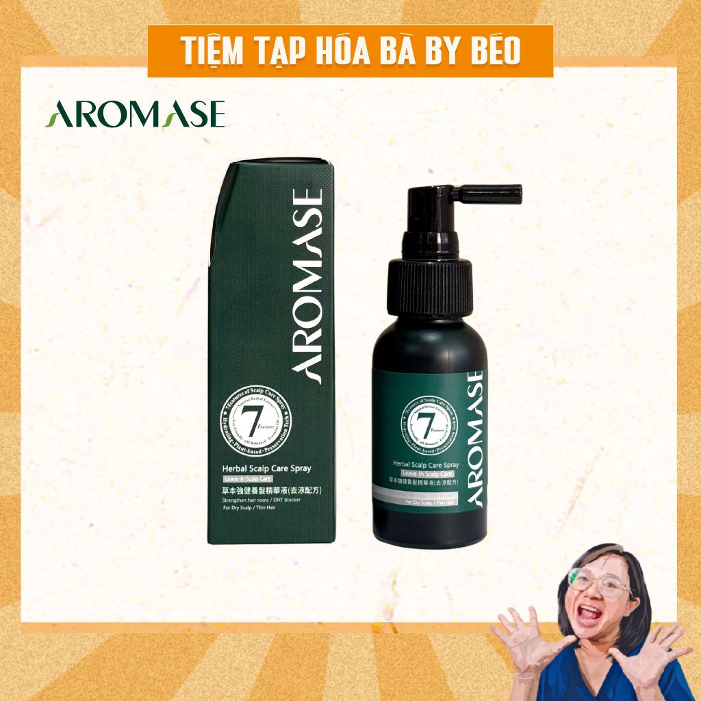 Xịt dưỡng tóc, chăm sóc da đầu bằng Thảo Dược AROMASE Herbal Scalp Care Spray 40ml
