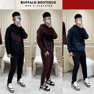  Bộ Quần Áo Nam Mùa Đông Phối Nửa Chữ Siêu Chất - Bộ Hoodie Nam Nữ Thêu Logo Chất Nỉ Dày Dặn Cao Cấp 