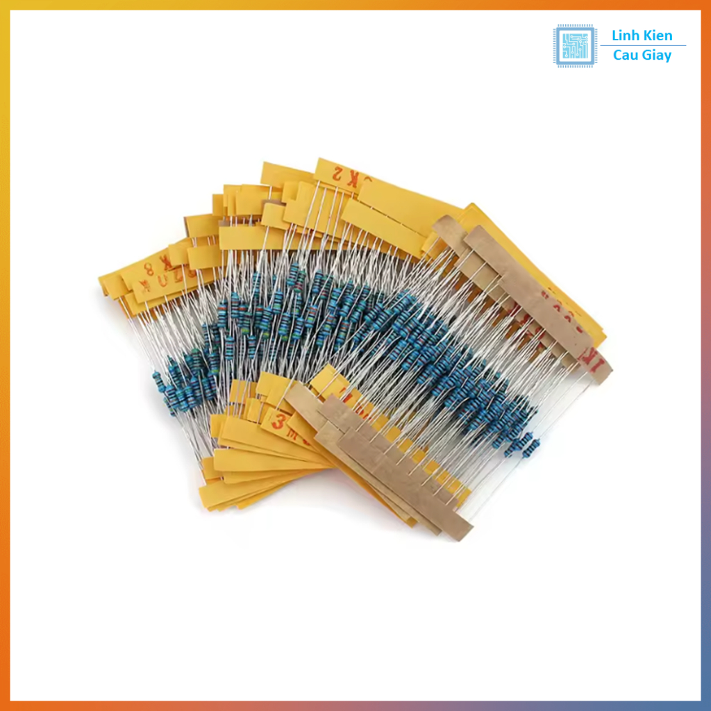 Trở vạch 1/4W 1% 0ohm đến 82ohm (50 con)