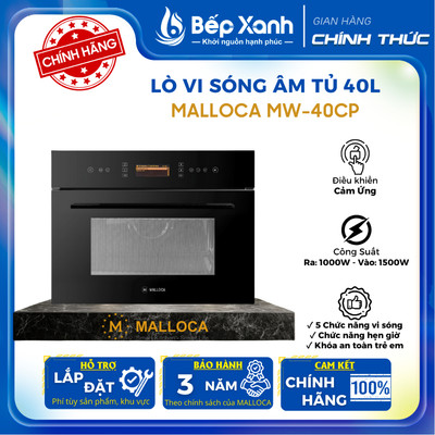 [FREESHIP HCM] Lò Vi Sóng Âm Tủ Malloca MW-40CP - 5 Chức Năng Vi Sóng - Dung Tích 40L - Bảo Hành 3 Năm