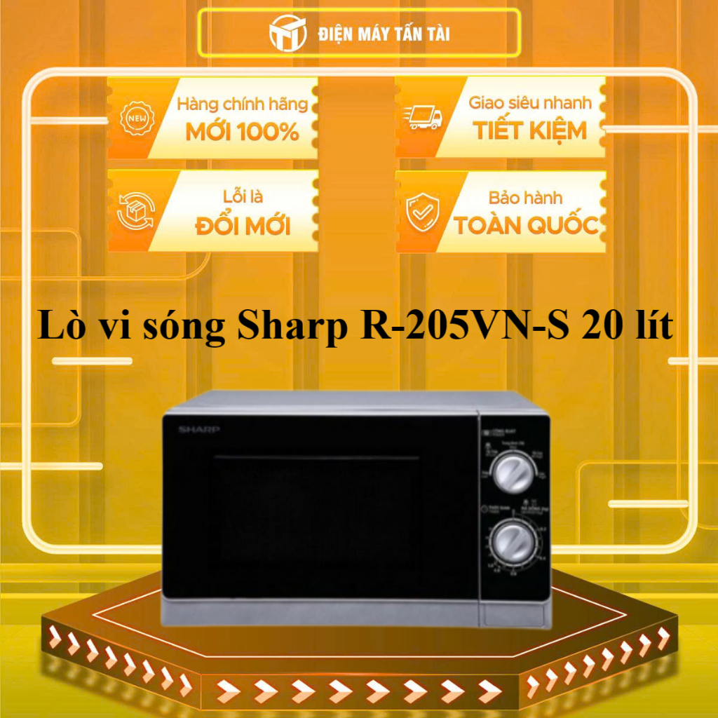R-205VN-S - Lò vi sóng Sharp R-205VN-S 20 lít - GIAO TOÀN QUỐC
