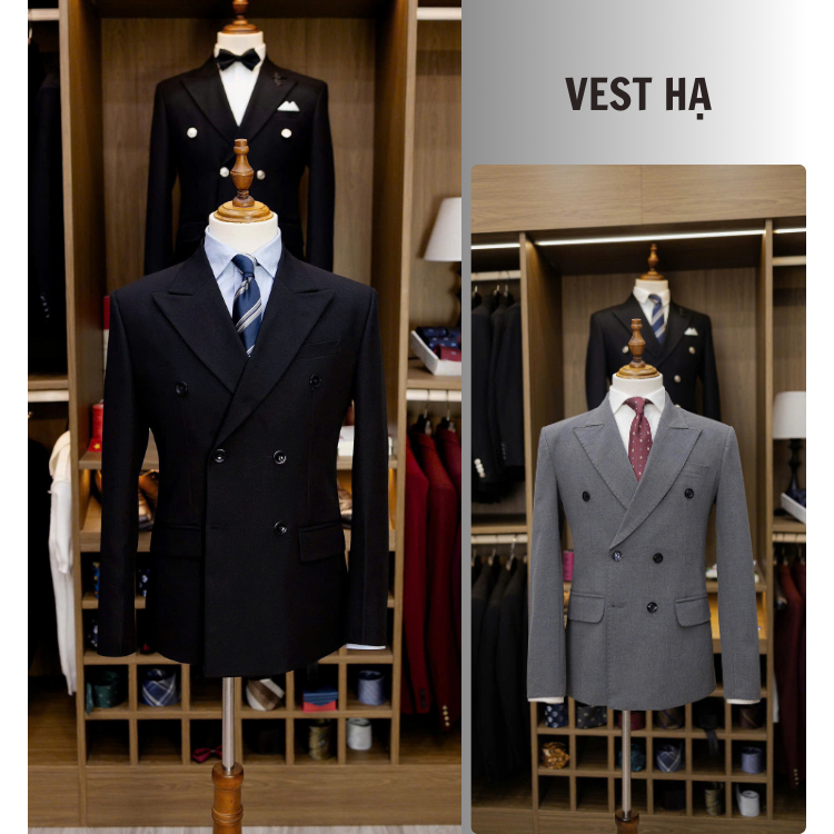 Bộ suit nam, vest chú rể 6 cúc cao cấp dáng Hàn quốc Đơn Giản Thời Trang Phong Cách Tạo Điểm Nhấn, Chất Vải Chéo Mềm Mại