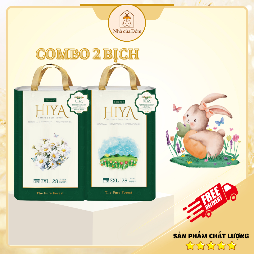 [Mua 2B] Tã/Bỉm Dán/Quần HiYa chuyên đêm Lõi siêu thấm khoá ẩm size NB44 S40 MD40 MQ40 L36 XL32