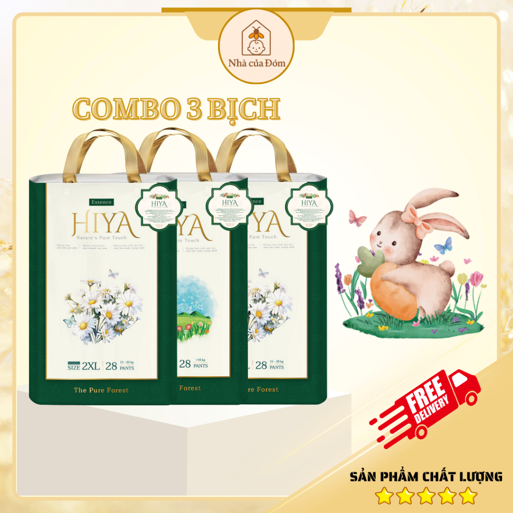 [Mua 3B] Tã/Bỉm Dán/Quần HiYa chuyên đêm Lõi siêu thấm khoá ẩm size NB44 S40 MD40 MQ40 L36 XL32
