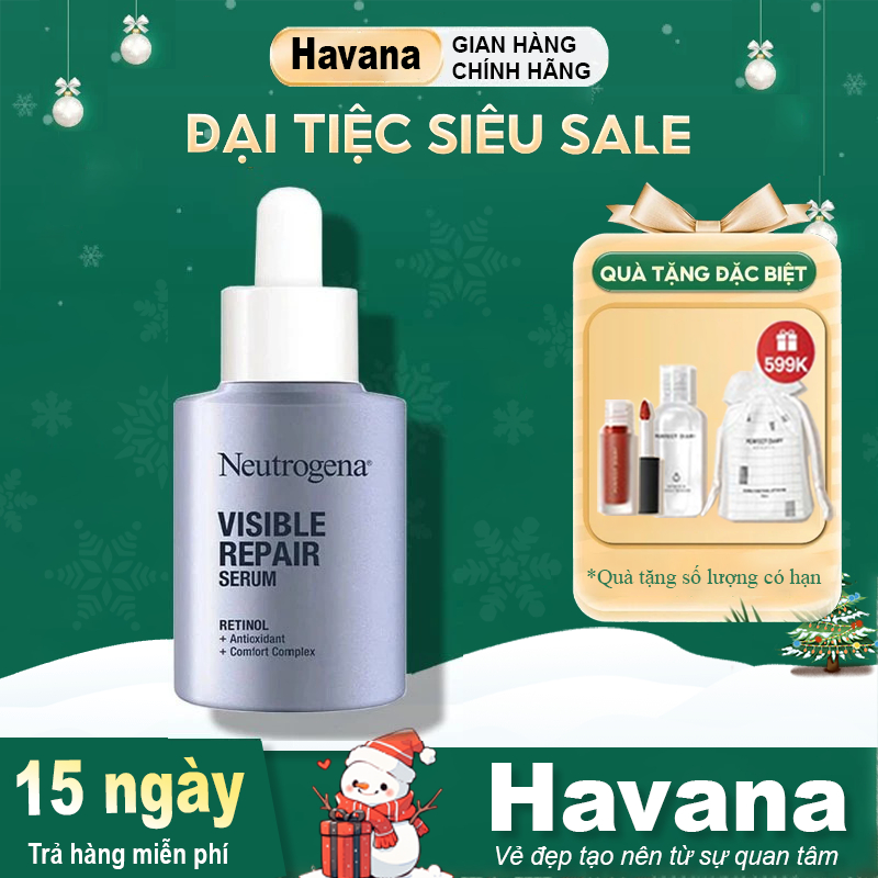 Serum Retinol Neutrogena Chống Lão Hóa Giảm Nhăn Visible Repair Serum (30ml)