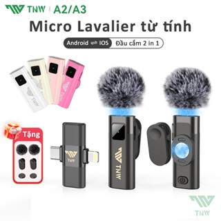  TNW A2 A3 Micro Thu Âm Không Dây Cài Áo Mic Thu âm livestream 2 Trong 1 micro không dây Micro Lavalier Không Dây 