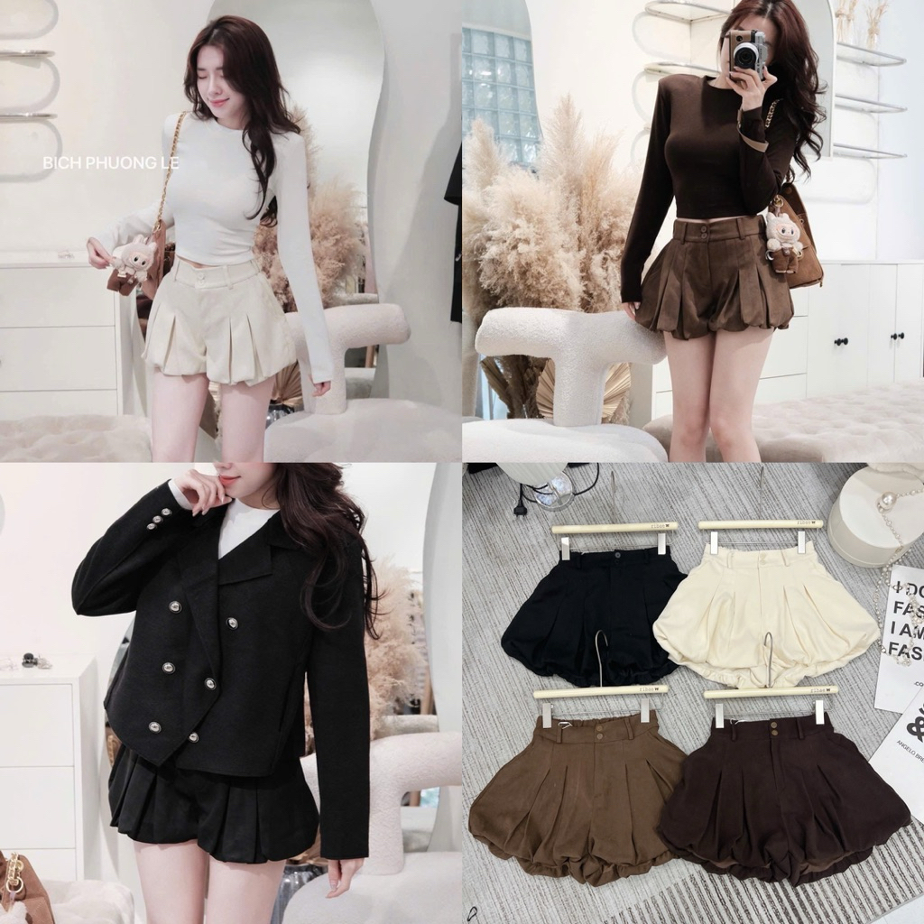 CHÂN VÁY NHUNG LỲ DÁNG BÍ FORM BỒNG QUẦN GIẢ VÁY NHUNG LỲ DÁNG BÍ STYLE KOREA - DÀNH CHO NỮ | BigBuy360 - bigbuy360.vn