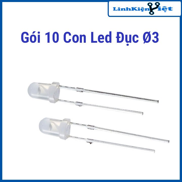 Gói 10 Con Led Đục Ø3 Nhiều Màu