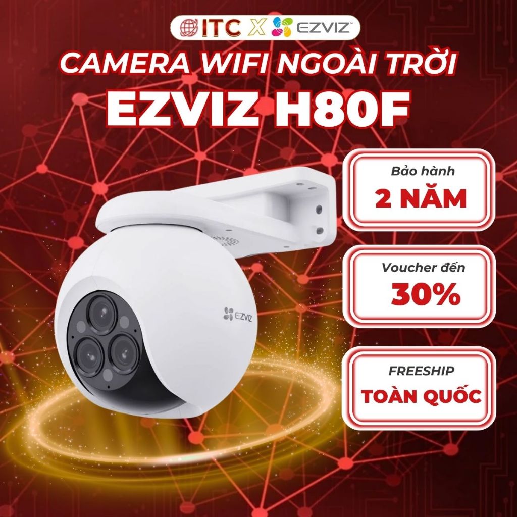 Camera EZVIZ H80F 4MP 2K với 3 ống kính zoom 12x, hình ảnh sống động