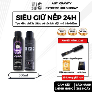 Gôm xịt tóc Apestomen Anti Gravity Extreme Hold Spray 300ml chính hãng giữ nếp tóc - Waxshop 