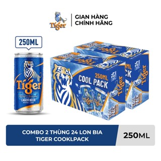  Combo 2 Thùng 24 Lon Bia Tiger Coolpack 250ml lon 