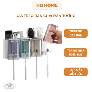  Kệ Để Bàn Chải Ecoco Dán Tường Giá Treo Bàn Chải Đồ Dùng Nhà Tắm Gia Dụng HB Home 