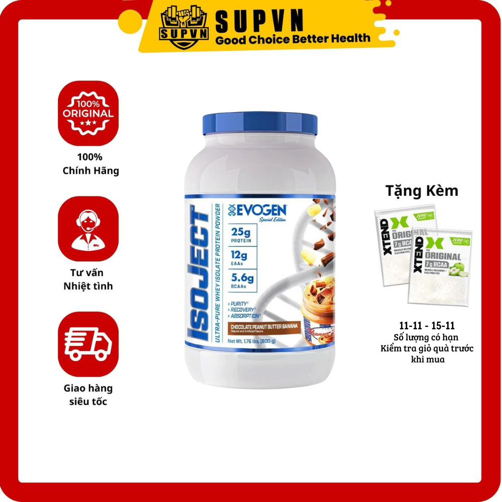 Evogen Iso Ject 1,7lbs 25 serving - Whey protein isolate hỗ trợ tập luyện thể thao thể hình